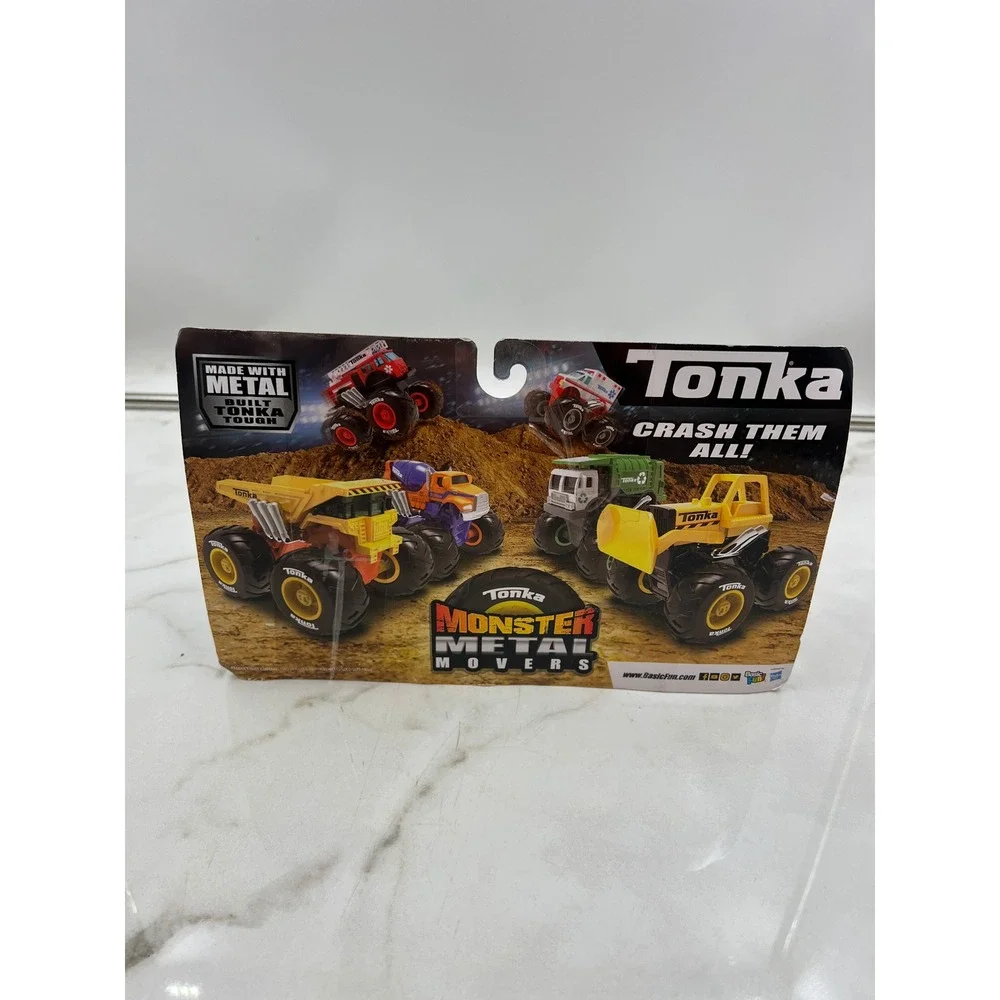 Tonka Monster Metal Movers 2 Pack Cement Mixer Garbage Truck Diecast 75th Anniv